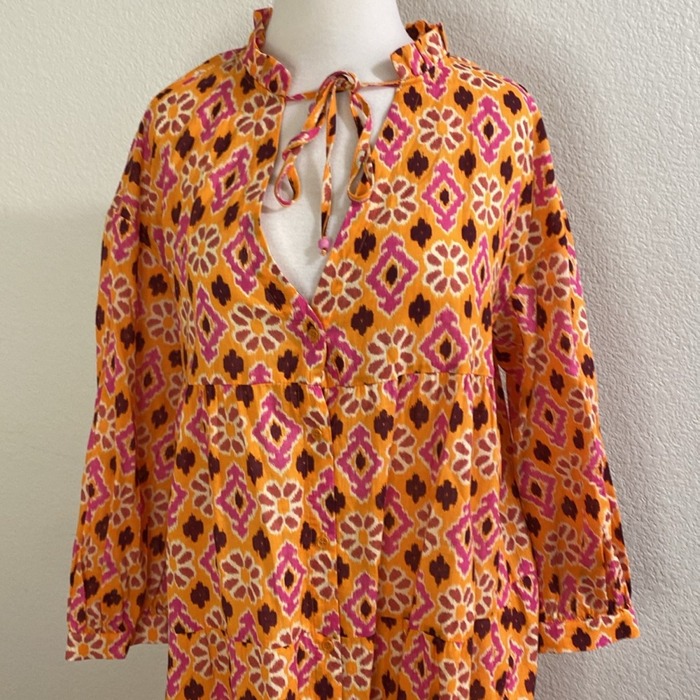 Zara Bright Lightweight Coverup Dress - Picture 2 of 5